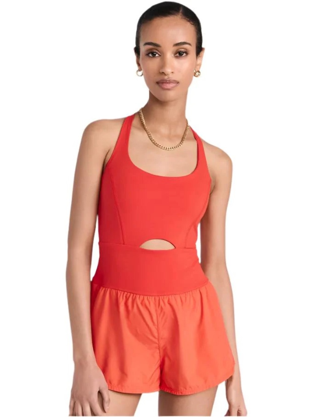 Free People x Movement Righteous Runsie Flame Orange Size Medium